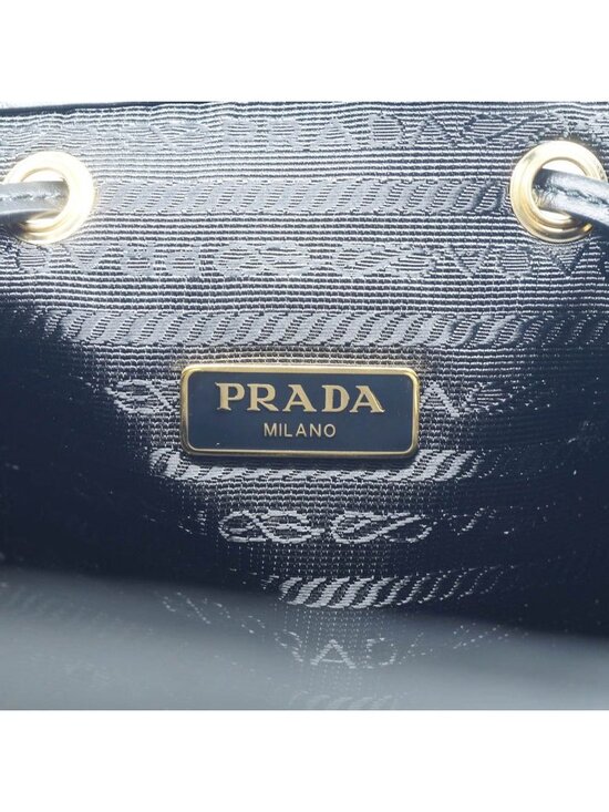 Prada Bucket Backpack Black Gold main image 8
